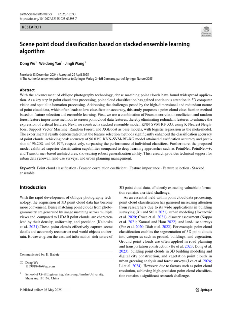 Point Cloud Classification via Ensemble Learning | PDF | Deep Learning ...
