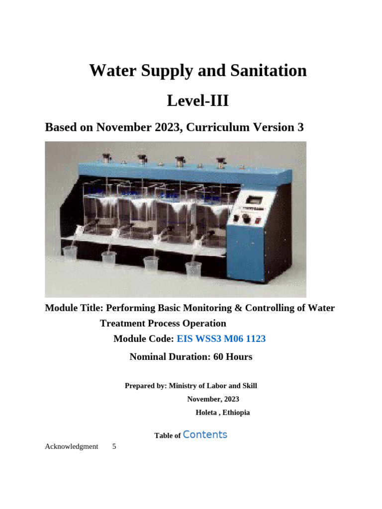 Water Treatment Process Monitoring Guide | PDF | Water Purification ...