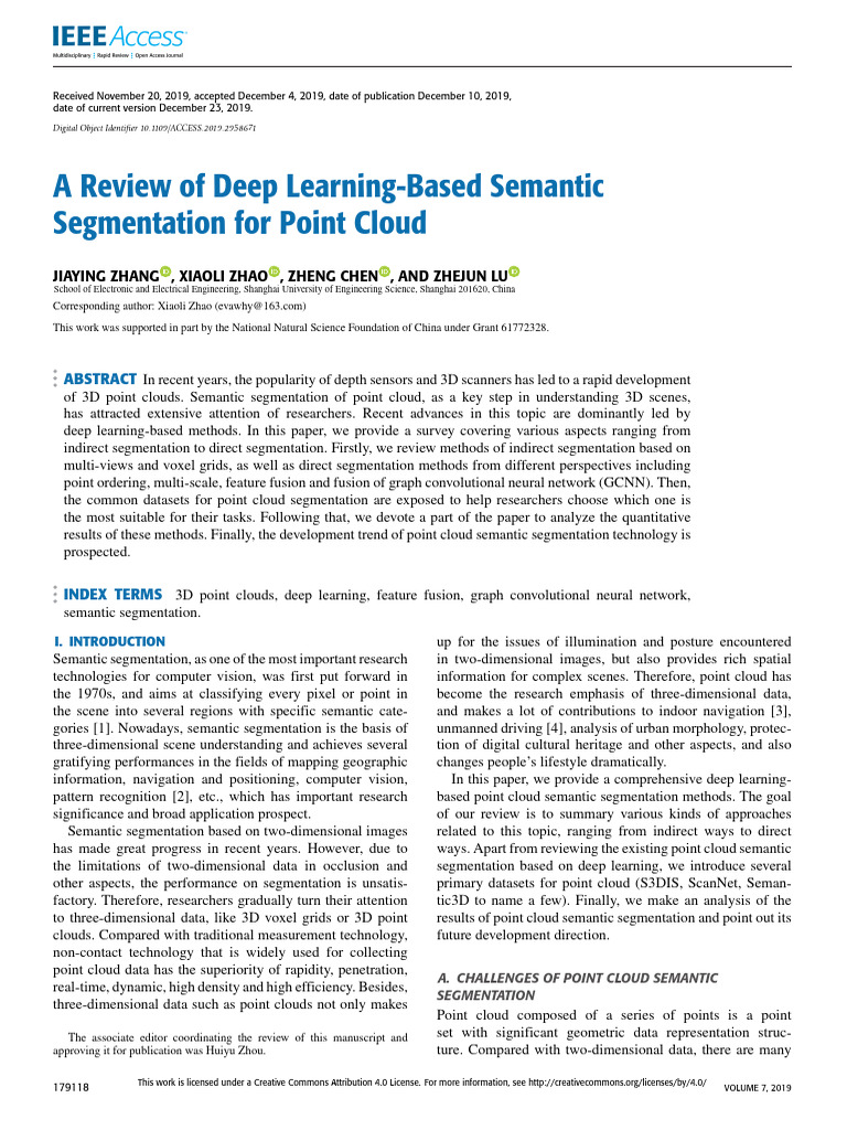 Deep Learning for Point Cloud Segmentation | PDF | Image Segmentation ...
