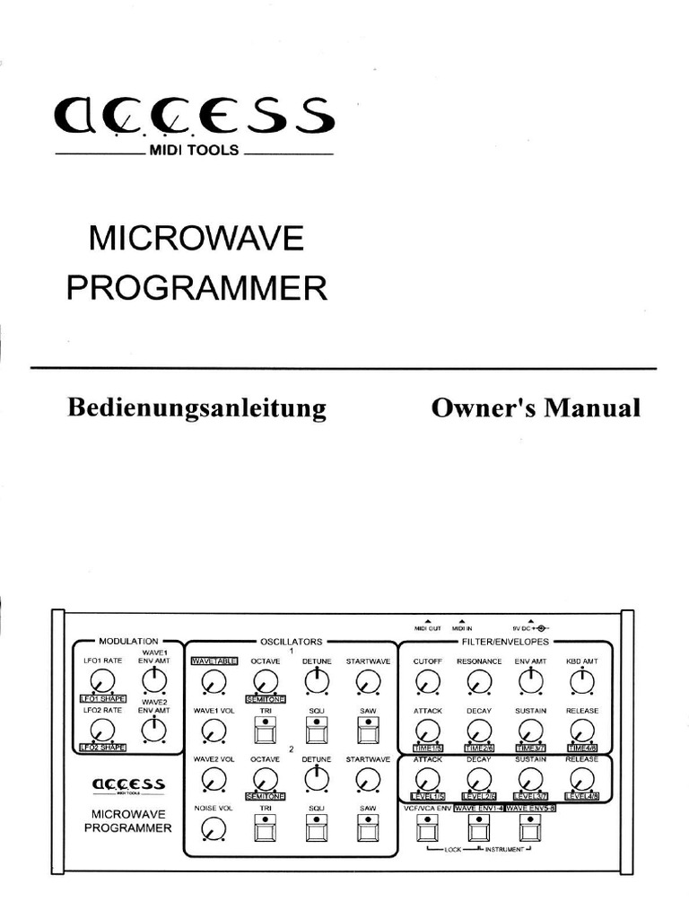Access Microwave Programmer | PDF