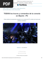 Trucos y comandos de Skyrim PC | PDF