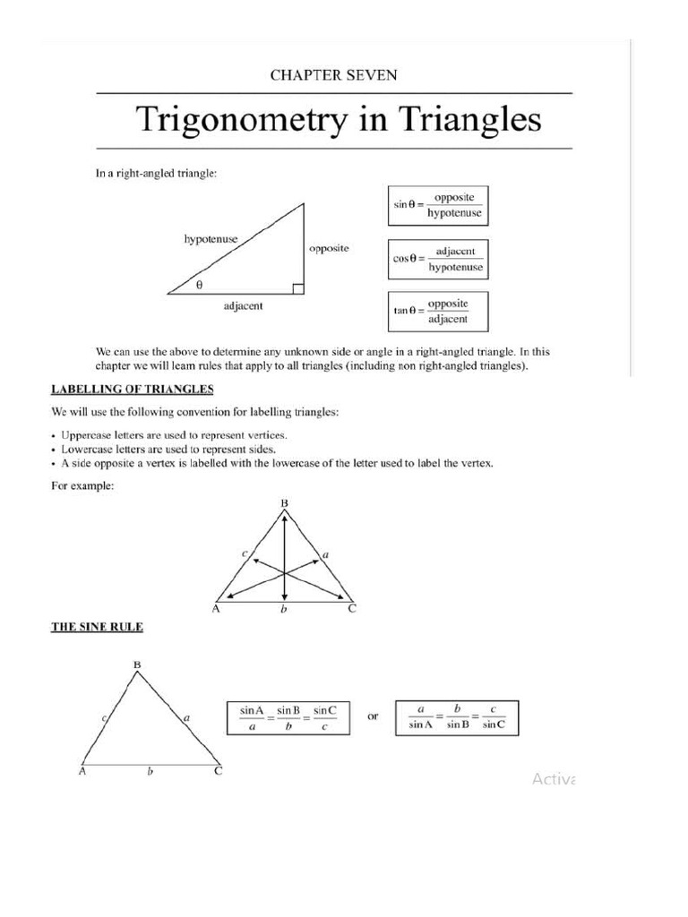 Grade 11 Triangles | PDF