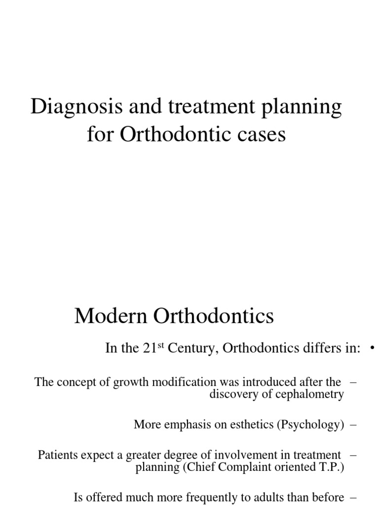 Orthodontic Diagnosis and Treatment Planning | PDF | Orthodontics ...