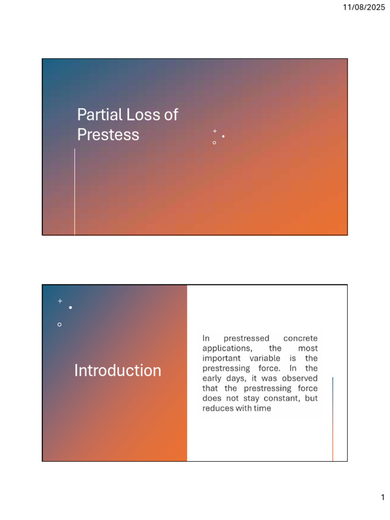 Prestress Loss Calculations | PDF | Prestressed Concrete | Materials ...