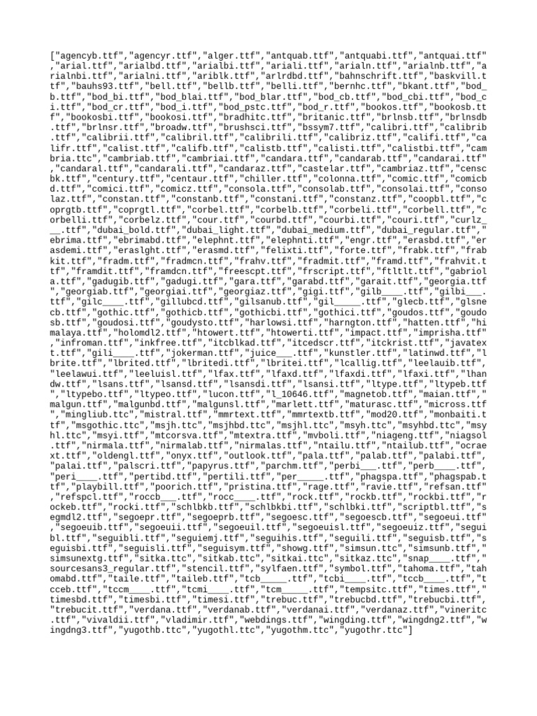 System Fonts | PDF