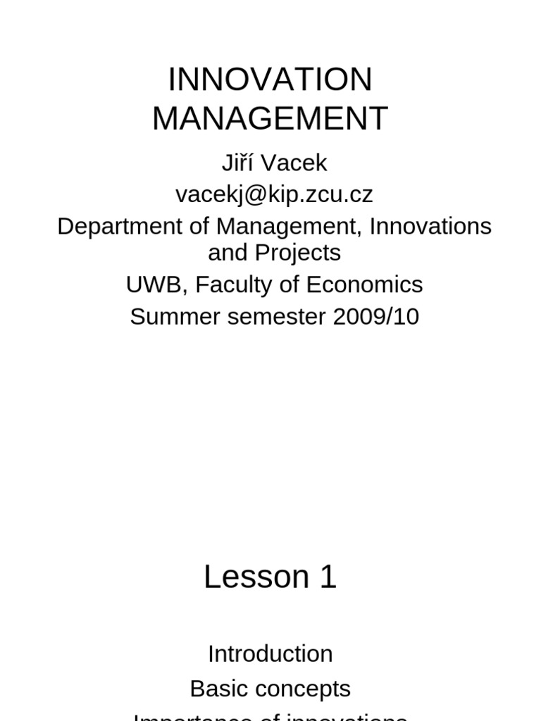 Innovation Management | PDF | Creativity | Innovation
