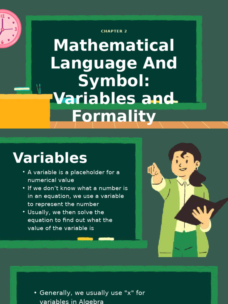 Mathematical Language and Symbol Variables 20250930 165516 0000 | PDF ...