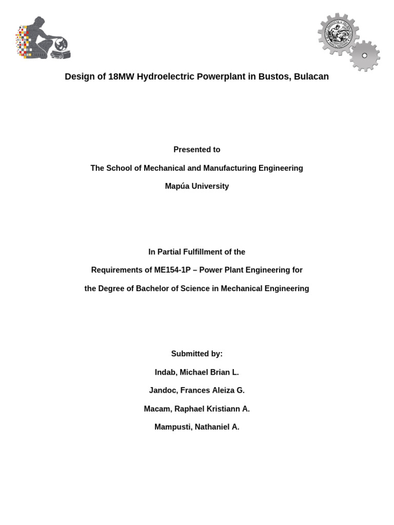 18MW Hydroelectric Power Plant Design | PDF | Hydroelectricity | Power ...