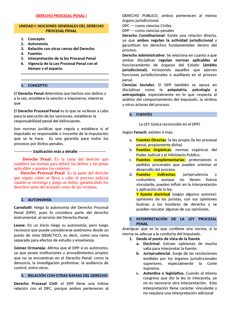 Introducción al Derecho Procesal Penal | PDF | Ley procesal | Derecho penal