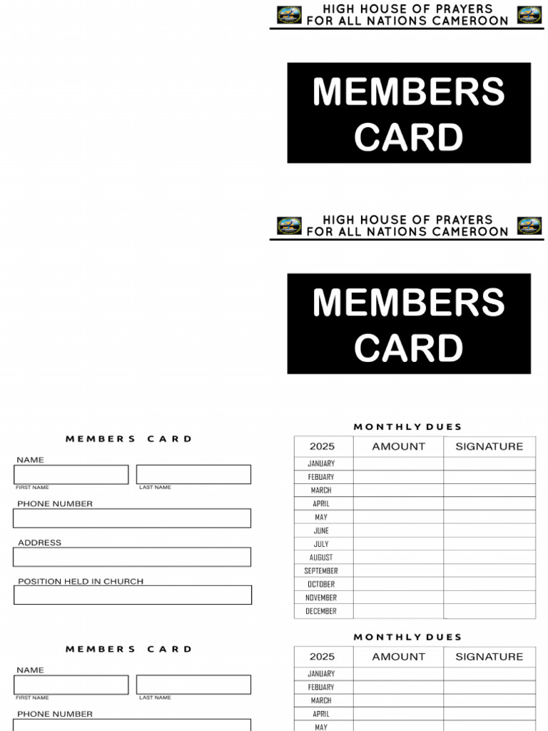 Members Card | PDF