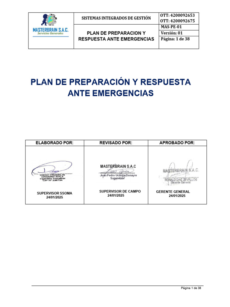 Plan de Emergencias y Contingencias 2025 | PDF | Defensa Civil ...