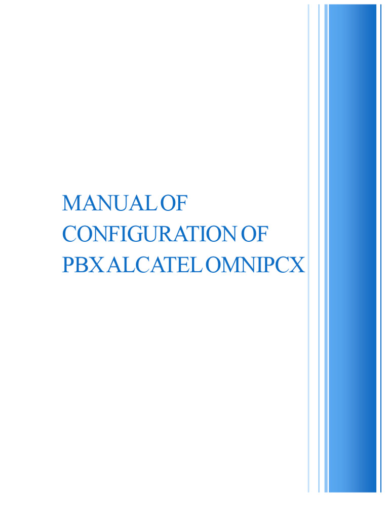 Alcatel OmniPCX PBX Configuration Guide | PDF | Voice Over Ip | Ip Address