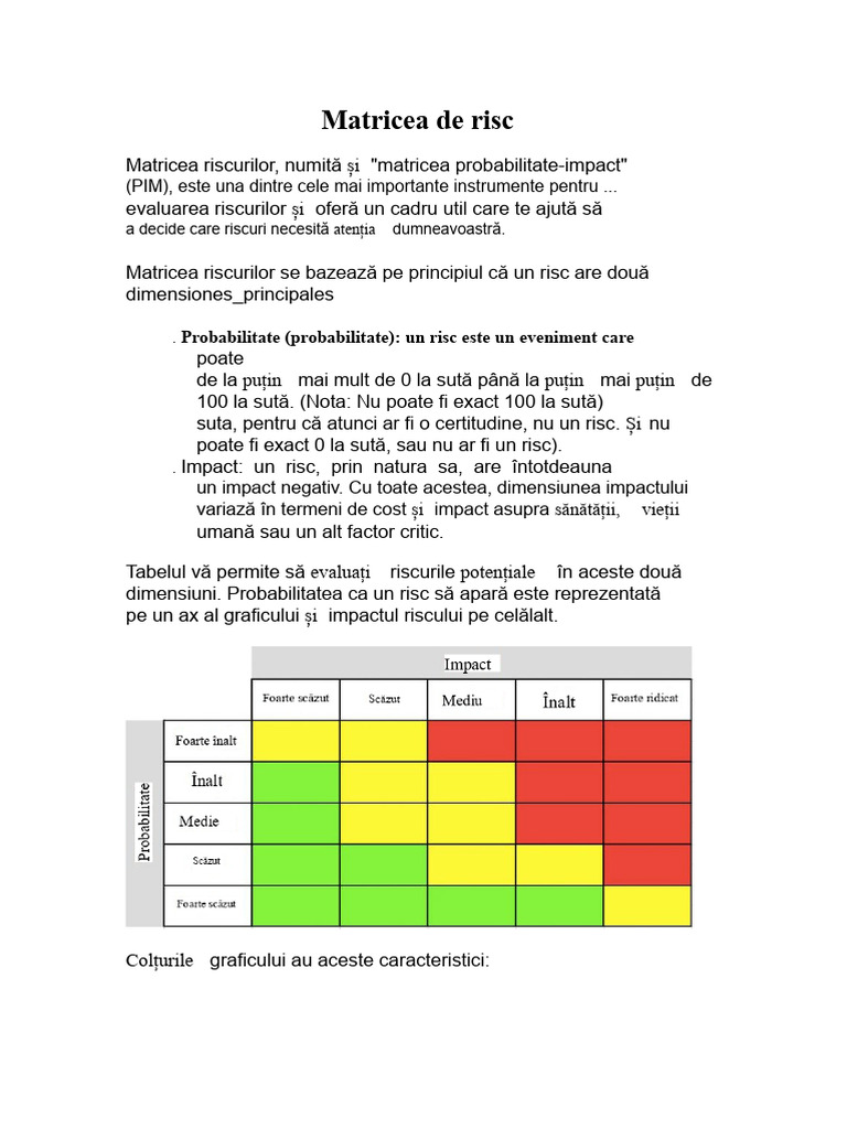 2 Matricea Riscurilor | PDF