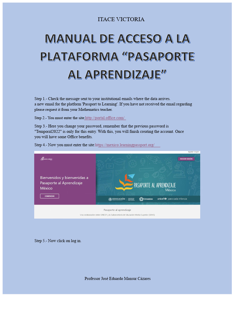 Learning Passport Account Setup Guide | PDF | Password