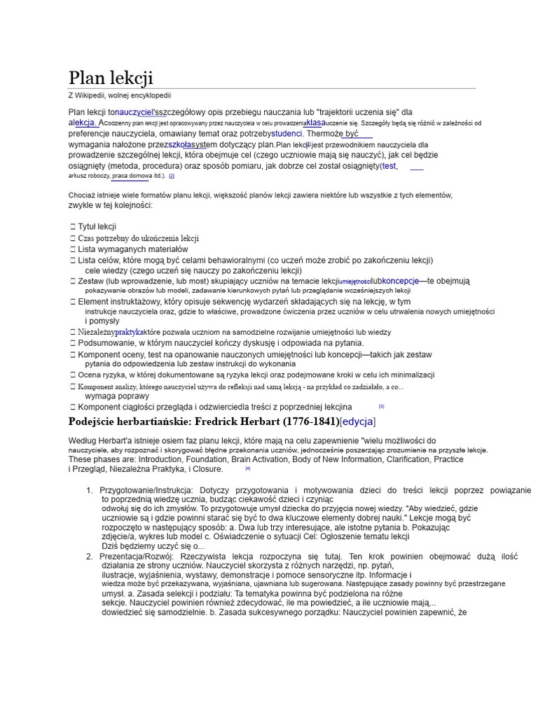 Plan Lekcji 3A | PDF