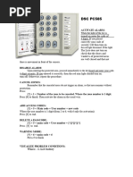DSC PC5010 Programming Guide | PDF