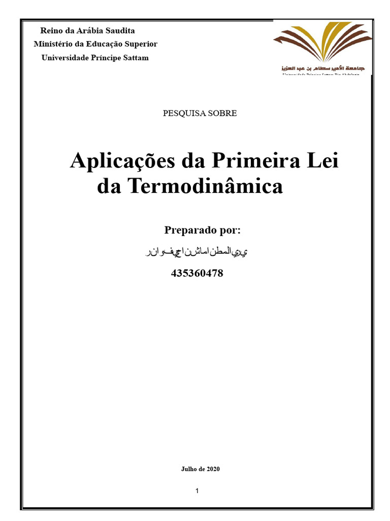 Aplicações da Primeira Lei da Termodinâmica | PDF | Calor | Bomba de calor
