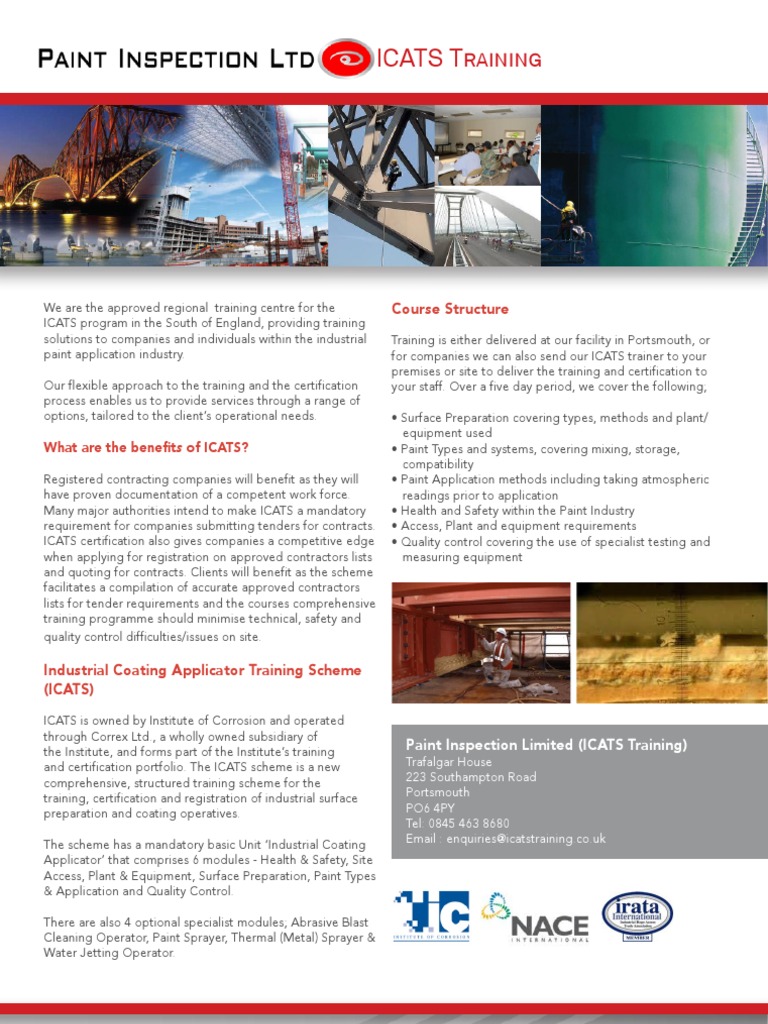 ICATS Industrial Coating Training Overview | PDF | Paint | Occupational ...