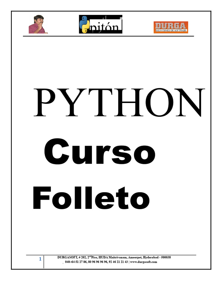 Curso Completo de Python en DurgaSoft | PDF | Python (lenguaje de ...