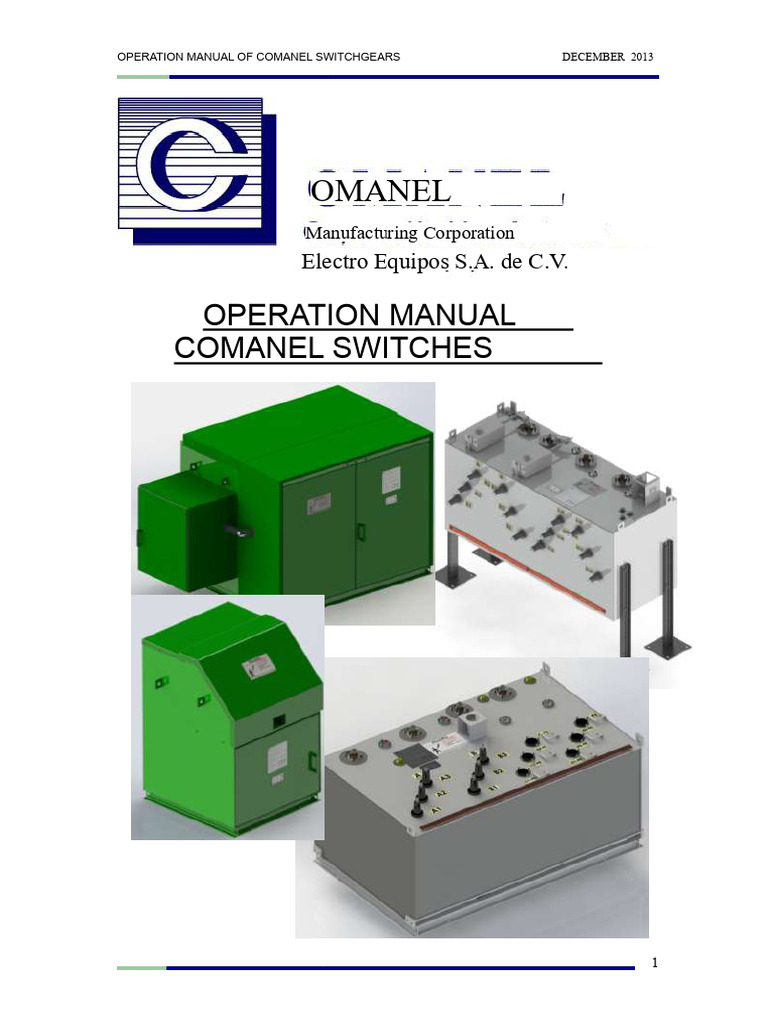 Comanel Switchgear Operation Manual | PDF | Switch | Relay