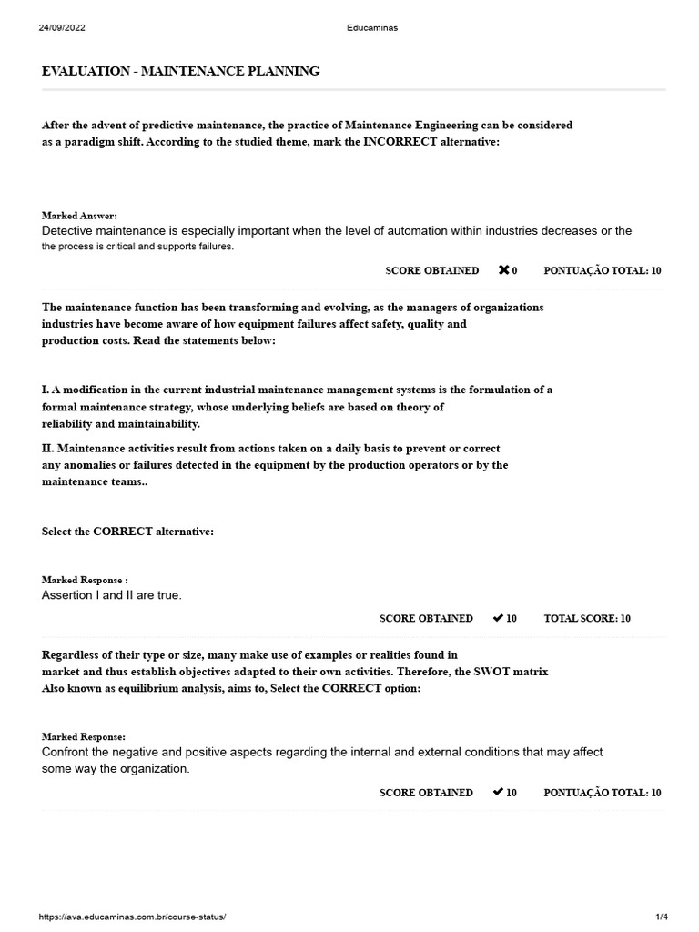 Maintenance Planning Evaluation Insights | PDF | Reliability Engineering