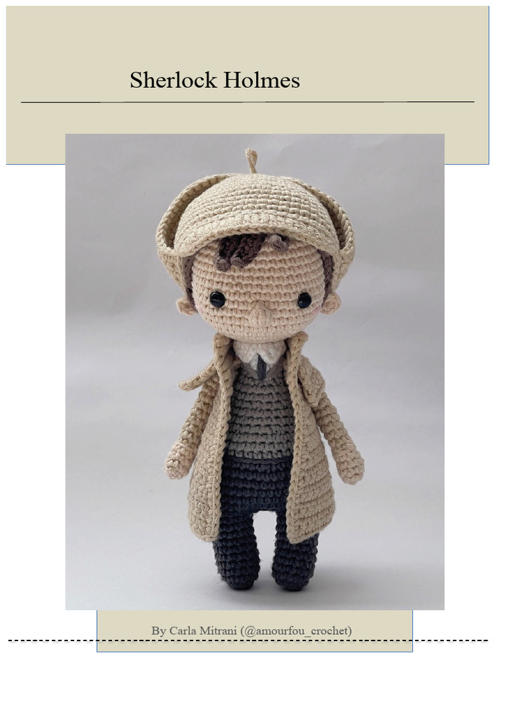 Crochet Sherlock Holmes Pattern Guide | PDF | Crochet | Knitting