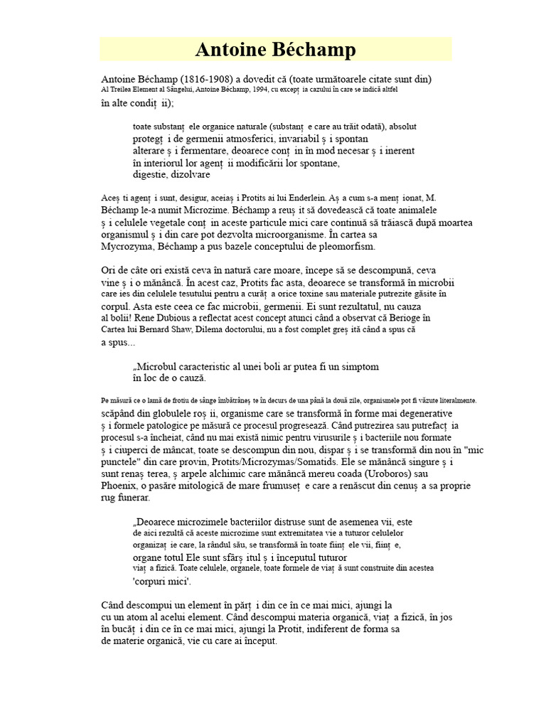 Antoine Bechamp | PDF