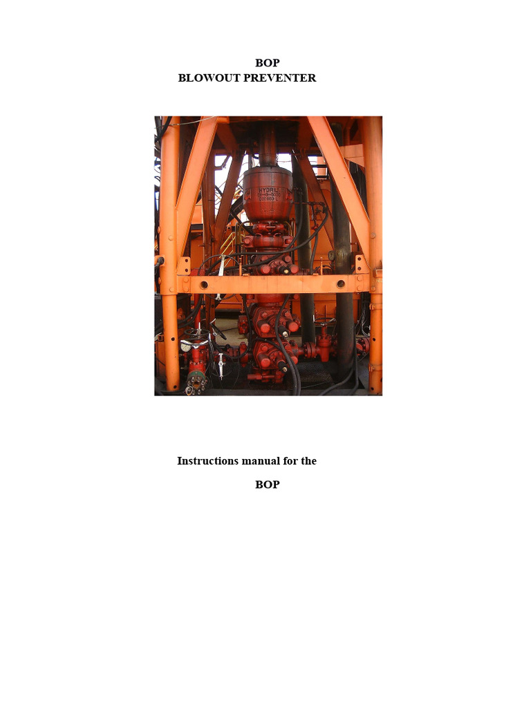 BOP Installation and Operation Manual | PDF | Blowout (Well Drilling ...