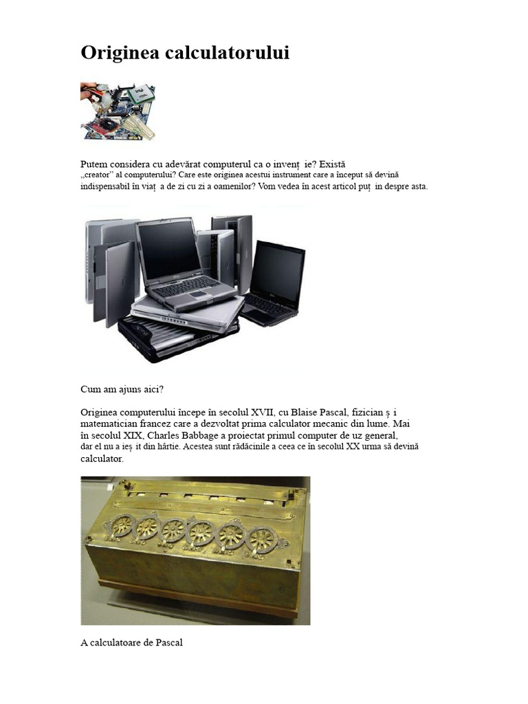 Originea Computerului | PDF