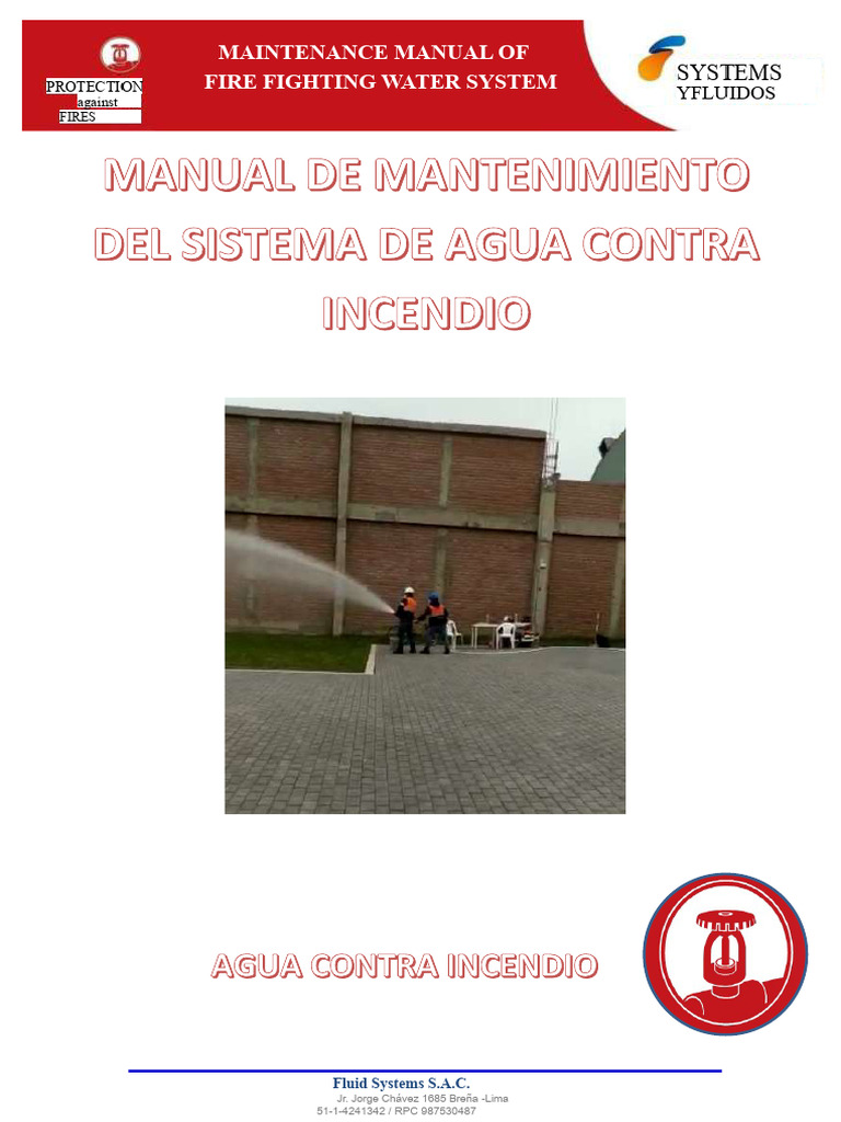Fire Water System Maintenance Manual | PDF | Fire Sprinkler System | Valve
