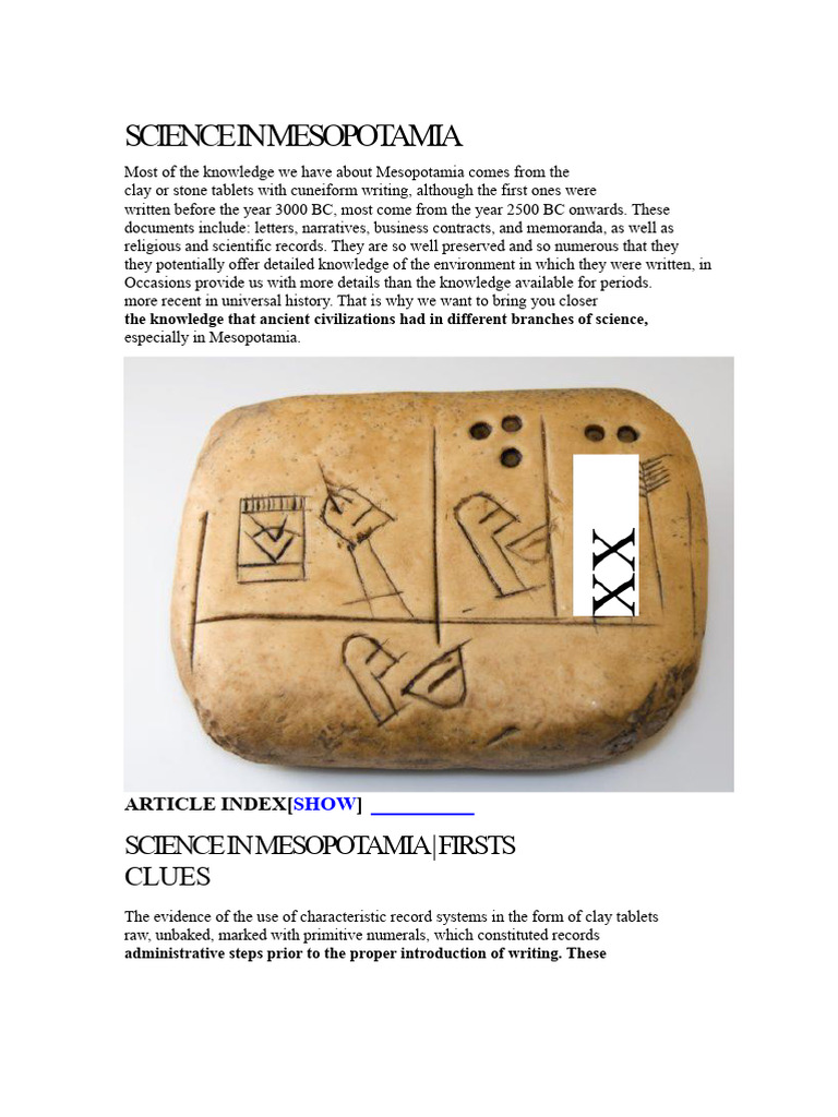 Ancient Mesopotamian Science Insights | PDF | Mesopotamia | Multiplication