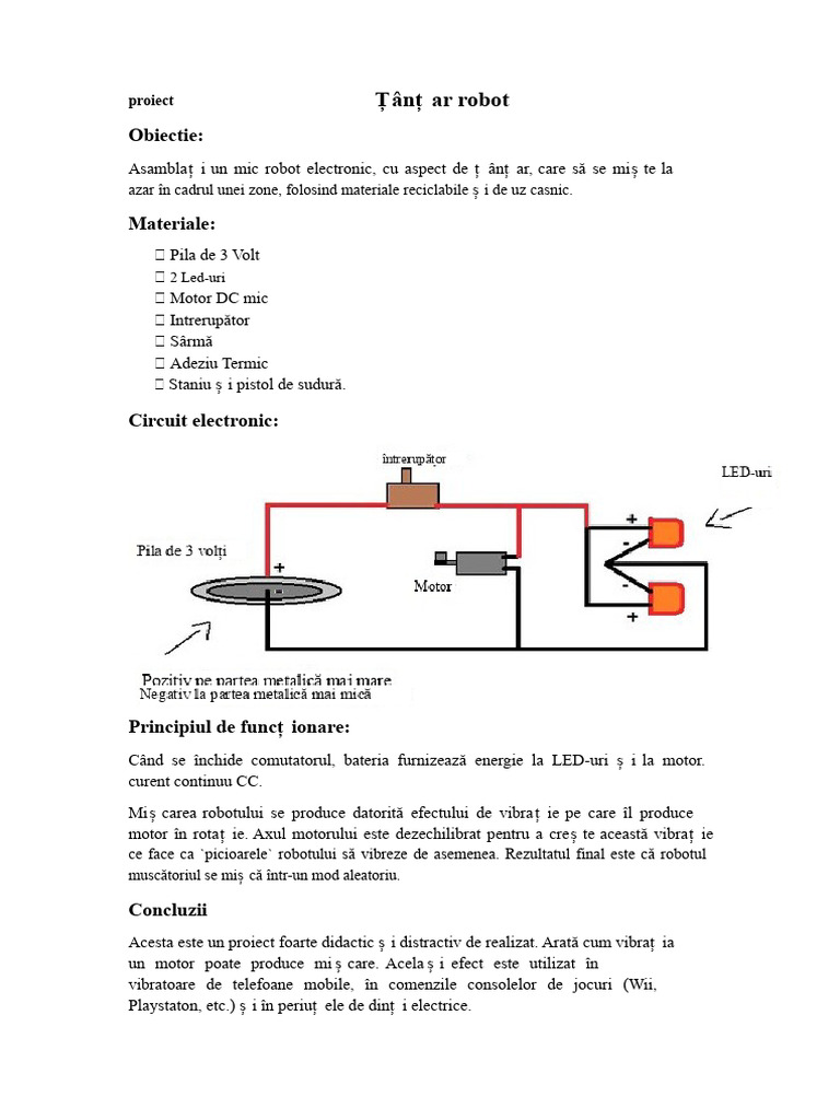 Proiect Robot Mosquito | PDF