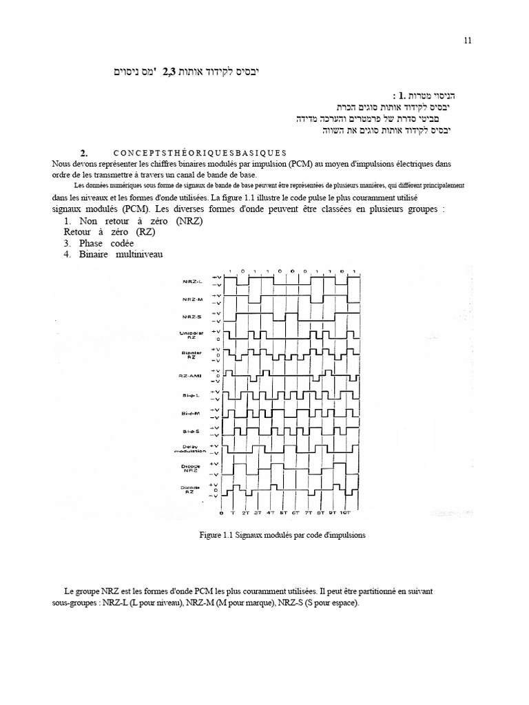 Types de signaux PCM et leur codage | PDF | Traitement du signal ...