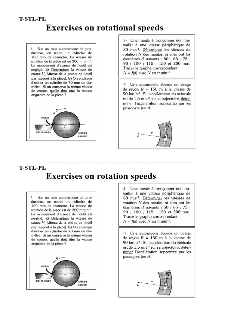 Rotational Motion Exercises and Dynamics | PDF | Rotation Around A ...