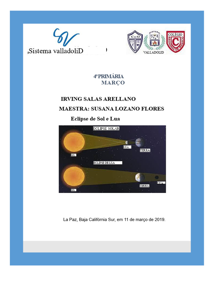 Eclipses: Solar e Lunar Explicados | PDF