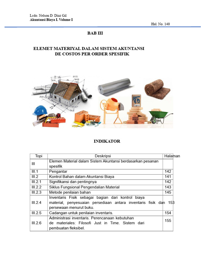 Elemen Material dalam Akuntansi Biaya | PDF