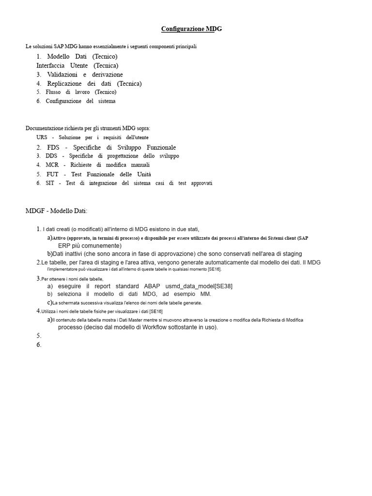 Configurazione MDG Ver | PDF