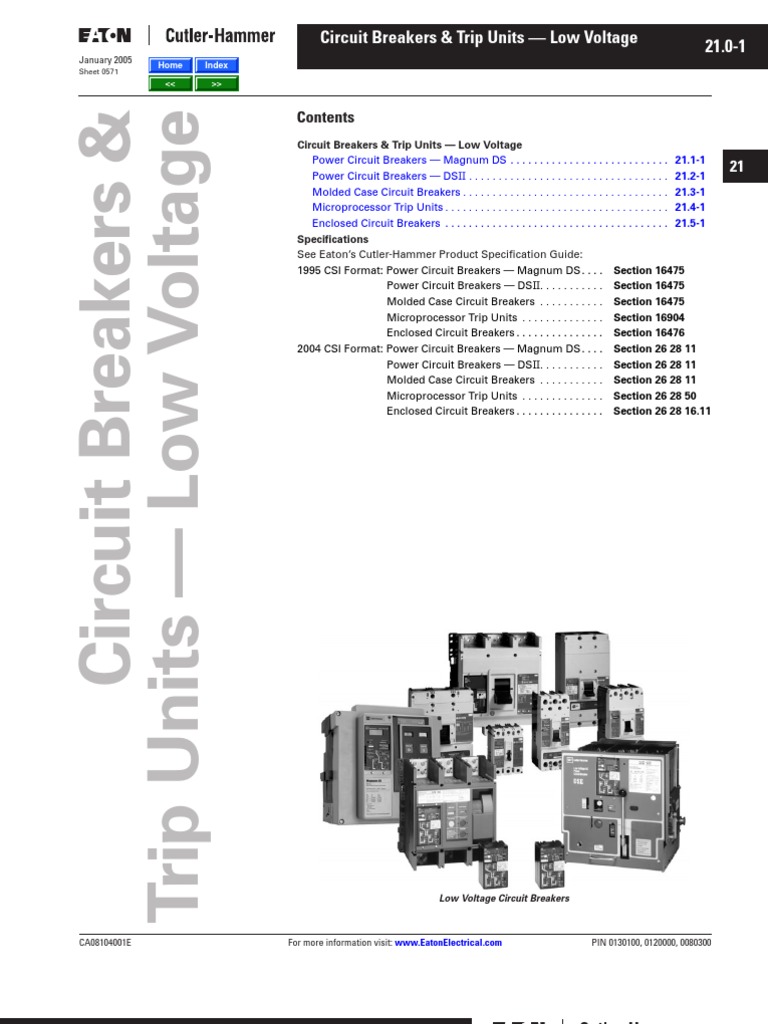 Cutler-Hammer Circuit Breakers | Switch | Electric Arc