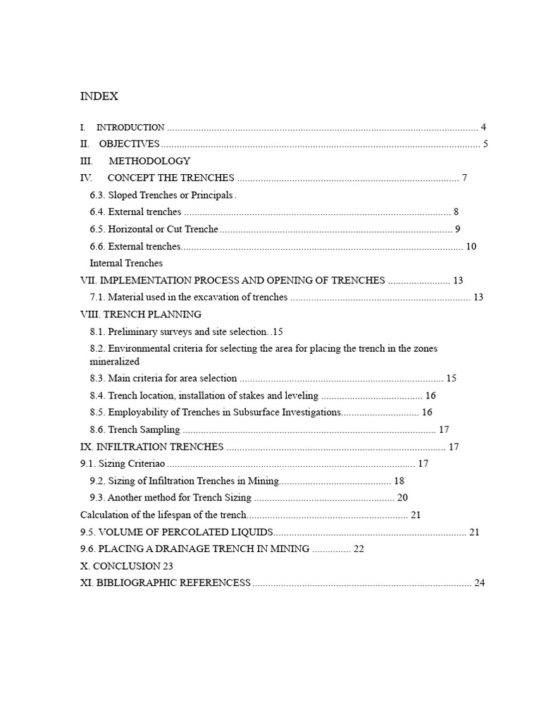 Trench Layout and Placement Principles | PDF | Discharge (Hydrology ...