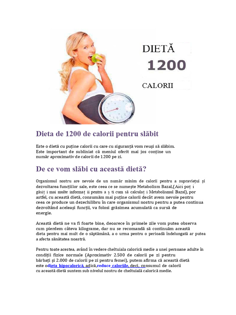 Dieta 1200 Calorii | PDF
