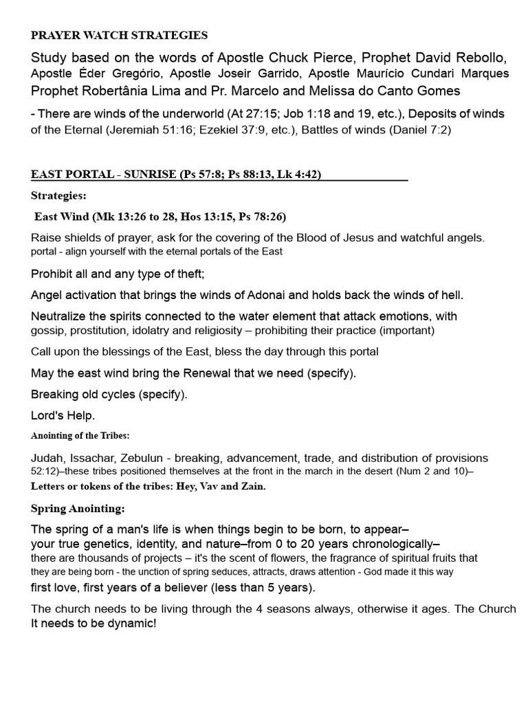 Prayer Watch Strategies for Renewal | PDF | Jesus | Acts Of The Apostles