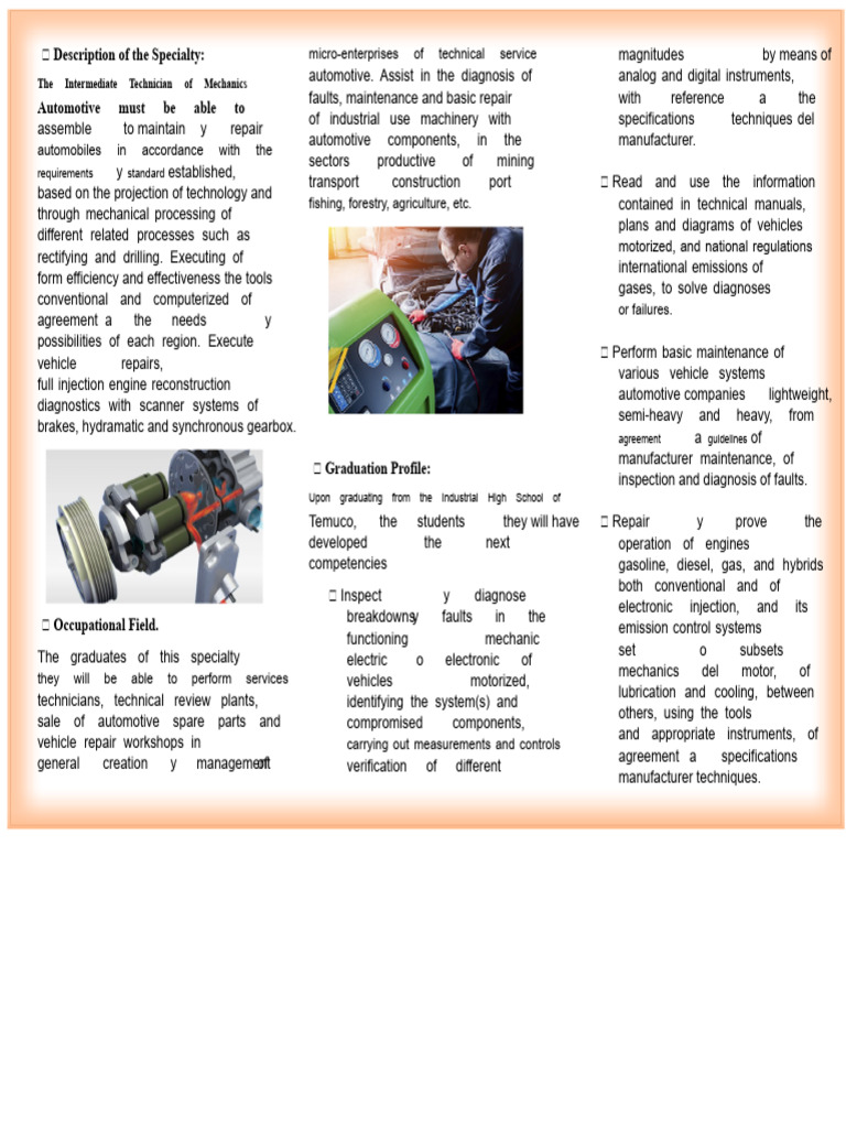 Automotive Technical Services Overview | PDF | Auto Mechanic | Engines