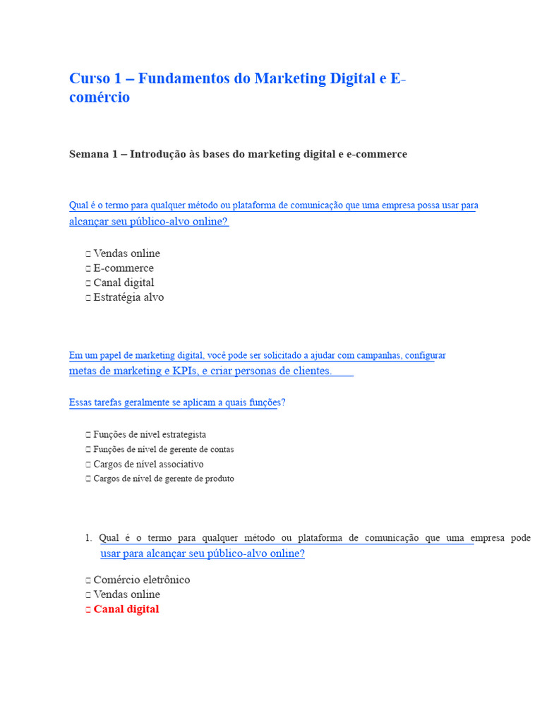 Fundamentos do Marketing Digital e E-commerce | PDF | Marketing | E ...