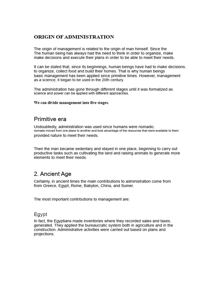 History and Evolution of Administration | PDF | Motivation | Motivational