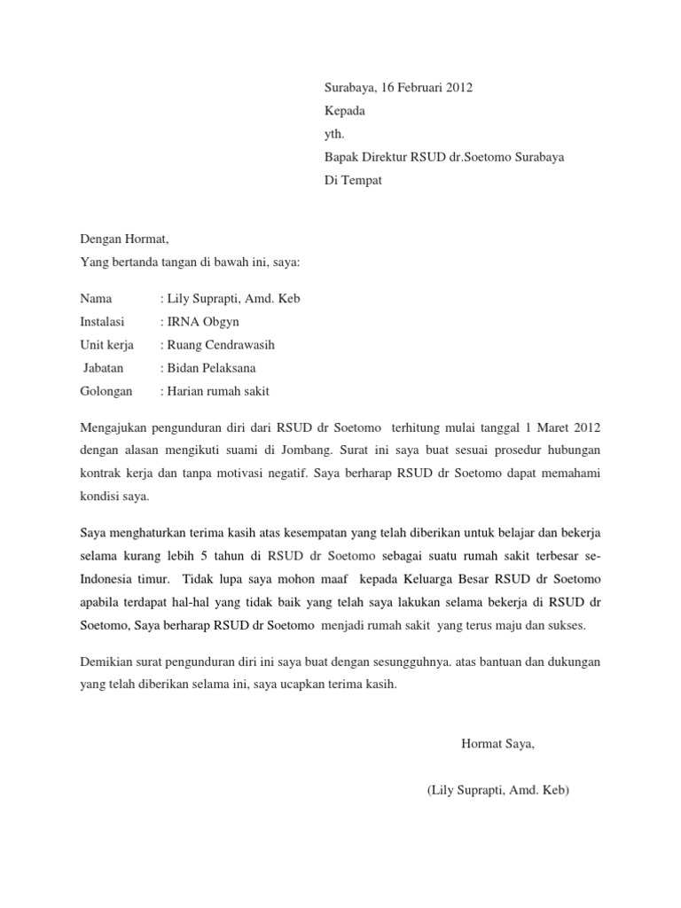 Download Surat Resign Contoh Surat Pengunduran Diri Bekerja Gif