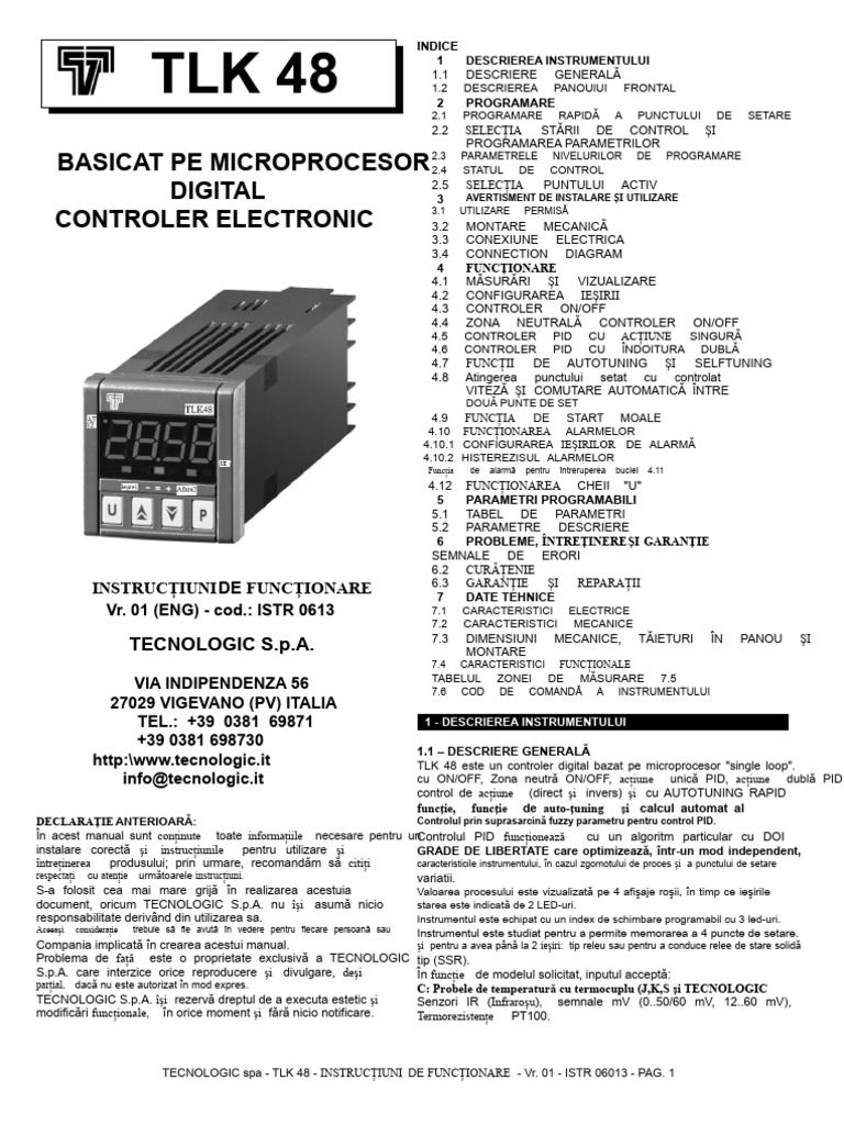 Manual TLK48 Engleză | PDF