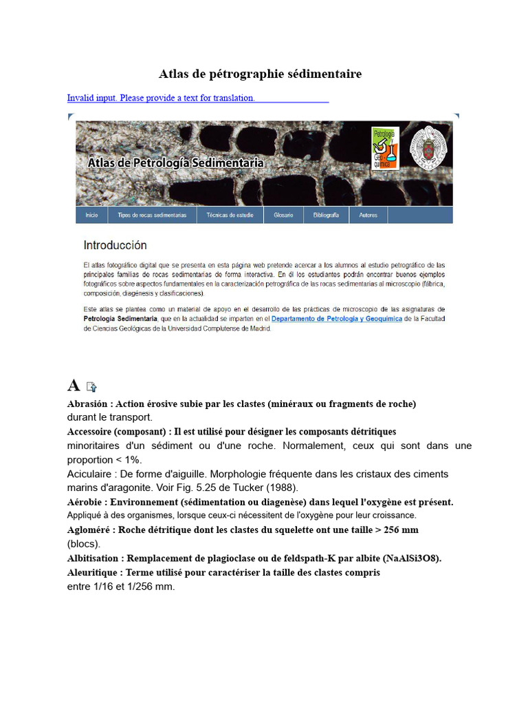 Atlas de Pétrologie Sédimentaire | PDF | Roche sédimentaire | Grès