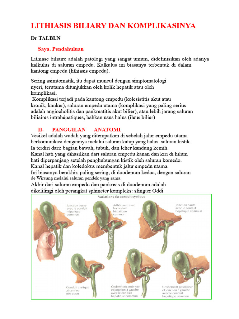 Komplikasi Lithiasis Biliary dan Gejalanya | PDF