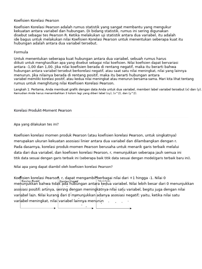 Koefisien Korelasi Pearson | PDF
