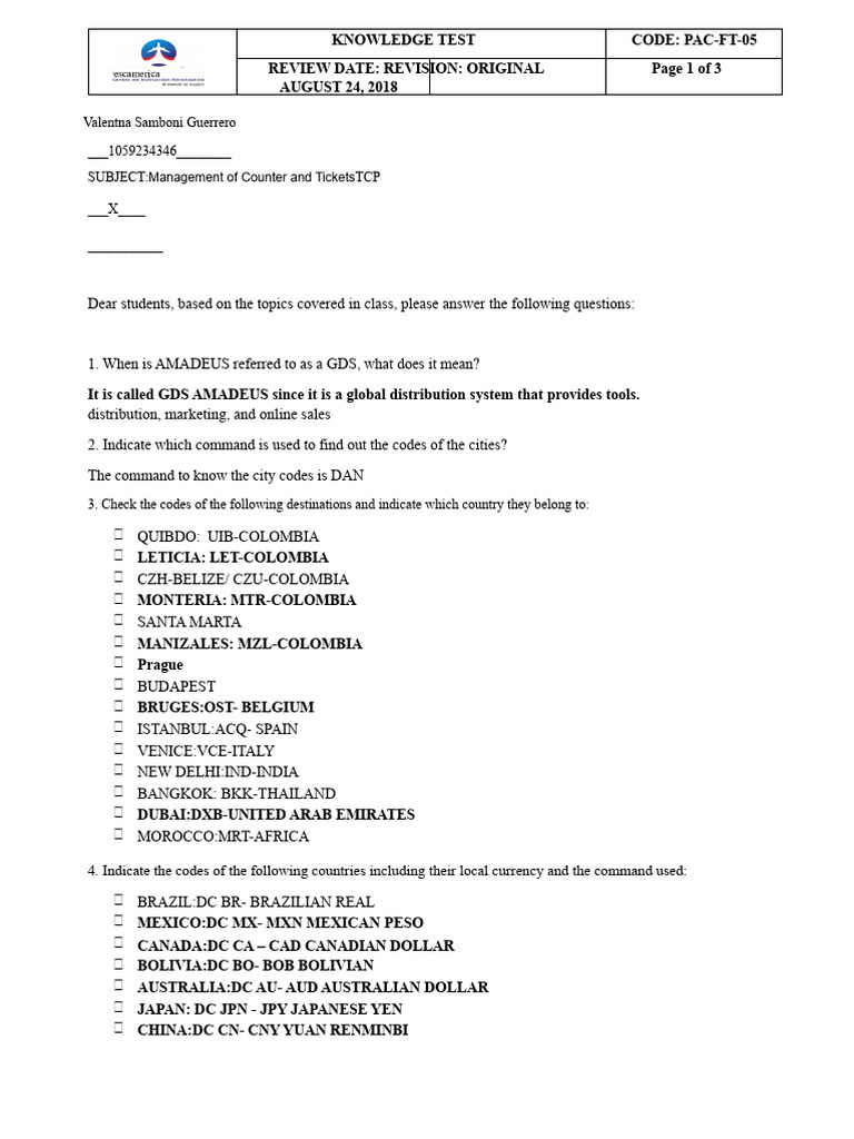 GDS Management Knowledge Test Guide | PDF | Renminbi | Currency